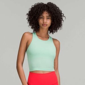 lululemon athletica Mint Green Ribbed Cropped Tank